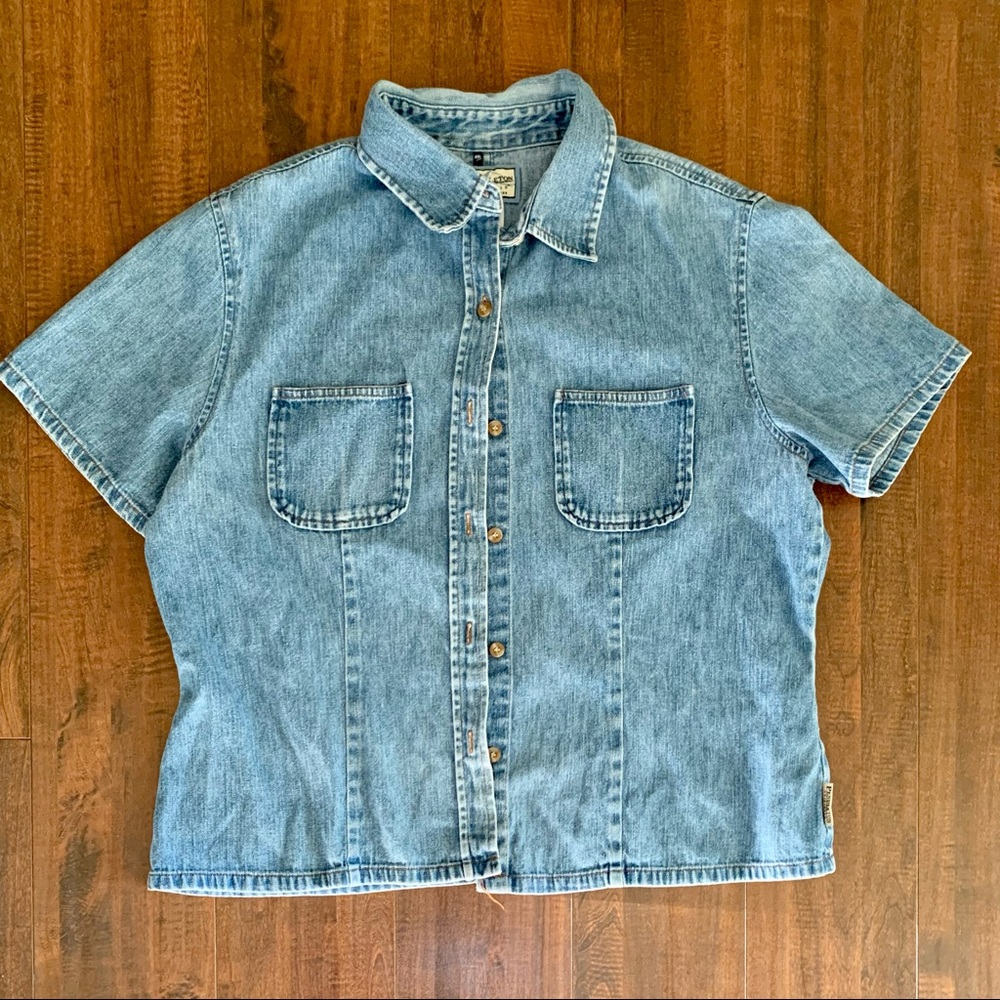 Pendelton Vintage Blue Denim Button Down Shirt SZ- L
